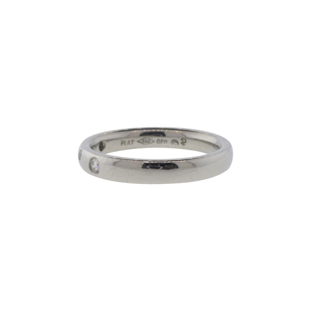 Platinum Four Stone Diamond Band