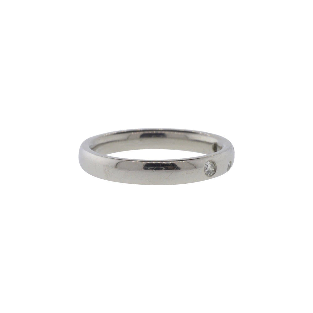 Platinum Four Stone Diamond Band