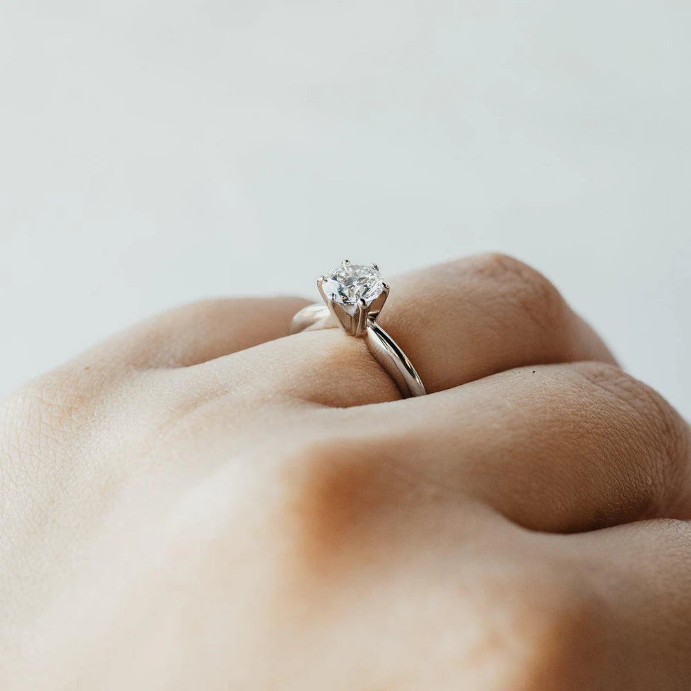 Platinum 0.80ct Solitaire Diamond Ring