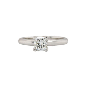 Princess Cut Diamond Platinum Solitaire Ring