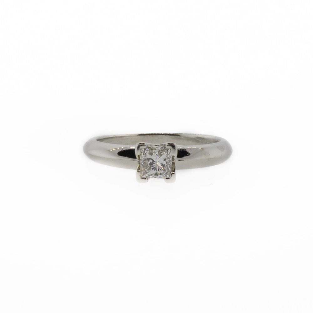 Princess Cut Platinum Diamond Solitaire Ring