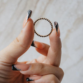 18K Yellow Gold Reversible Black & White Diamond Eternity Ring