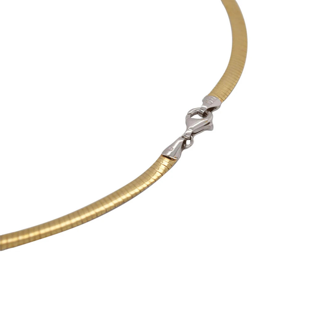 Reversible Omega Chain in 10K Yellow & White Gold