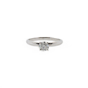 Round Brilliant Cut Diamond Solitaire White Gold Ring