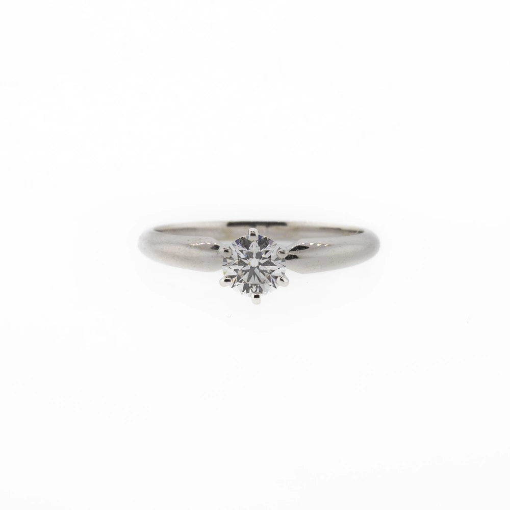 Round Brilliant Diamond Solitaire White Gold Ring