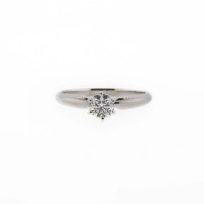 Round Brilliant Diamond Solitaire White Gold Ring