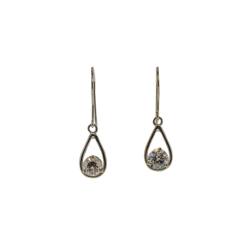 1.00ctw Round Brilliant Drop Dangle Earrings