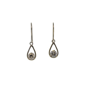 1.00ctw Round Brilliant Drop Dangle Earrings