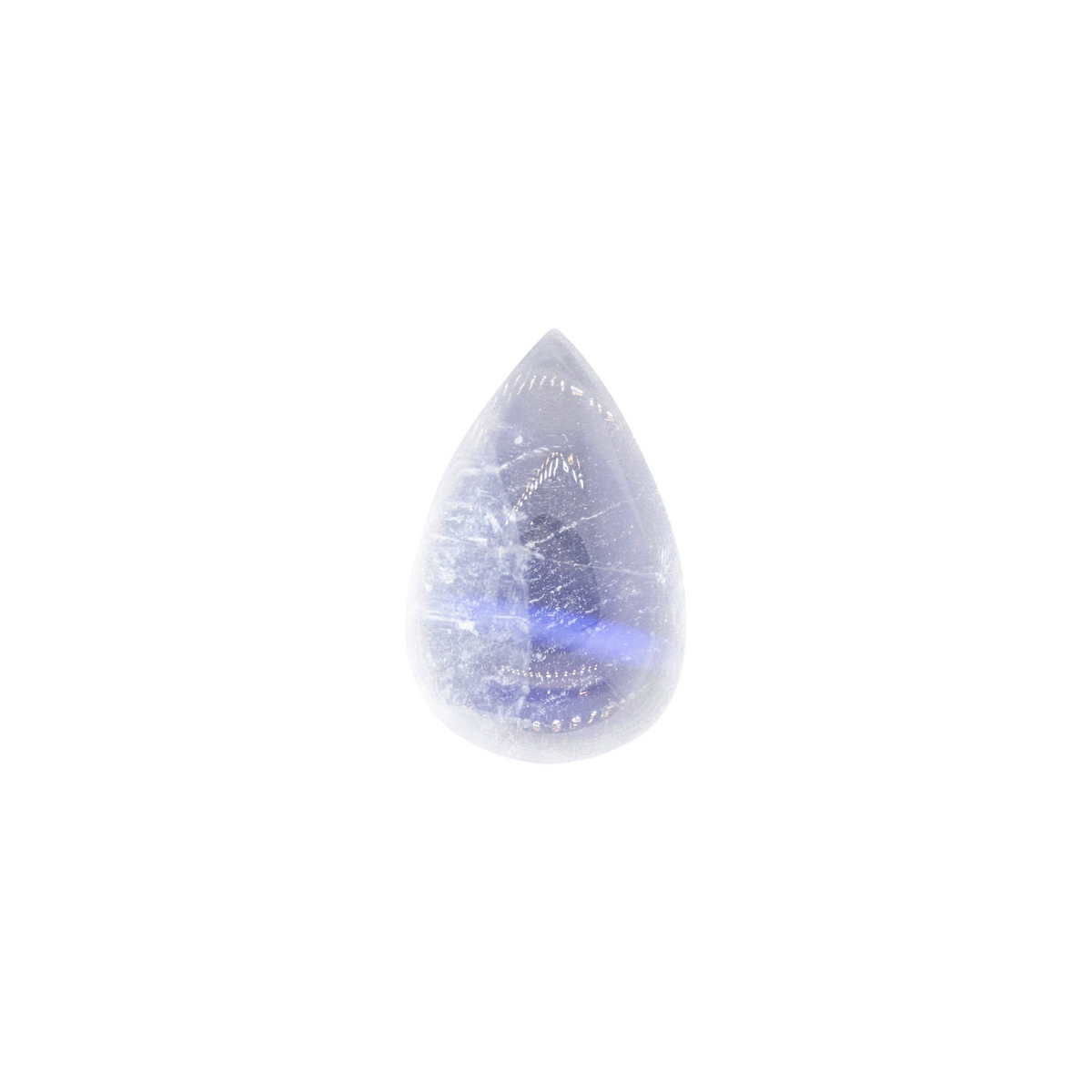 1.11ct Pear Cut Cabochon Rainbow Moonstone