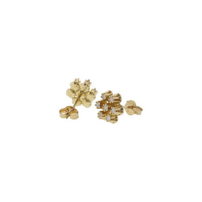 Single Cut Diamond Cluster Stud Earrings