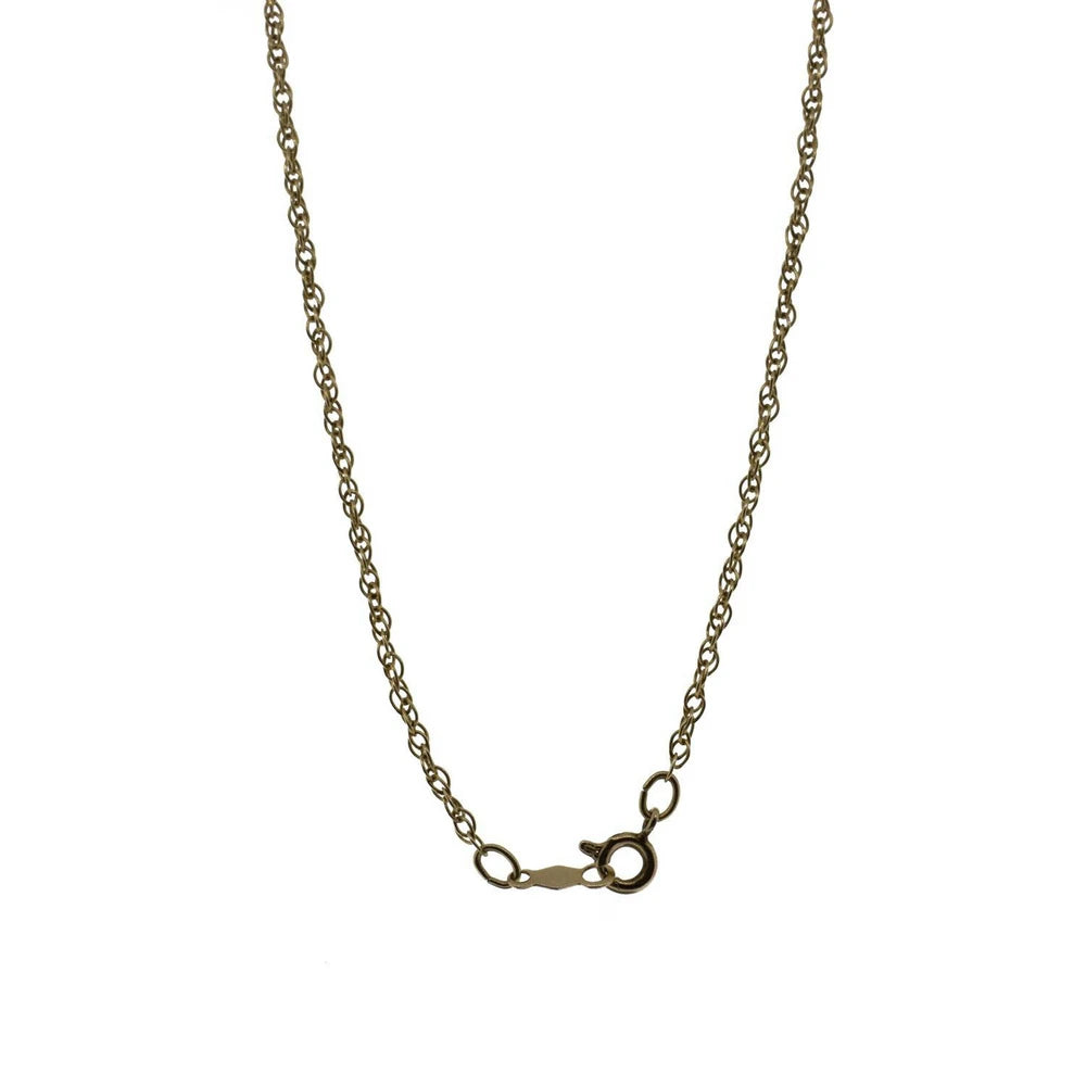 Snowflake Diamond Pendant and Yellow Gold Rope Chain