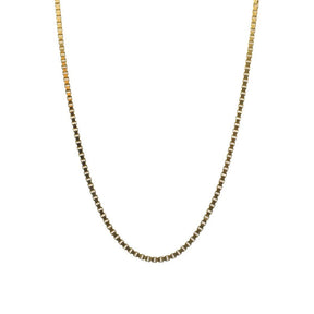 Solid 14K Yellow Gold 18" Box Chain