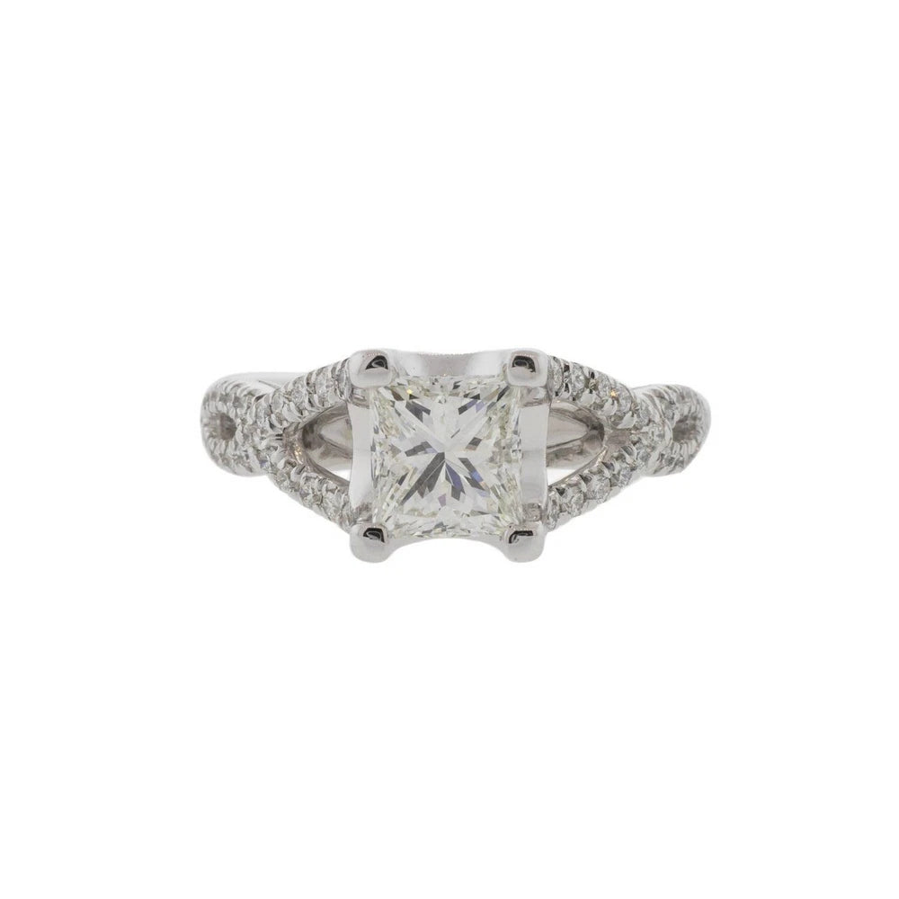 Split-Shank Princess Cut Diamond Ring