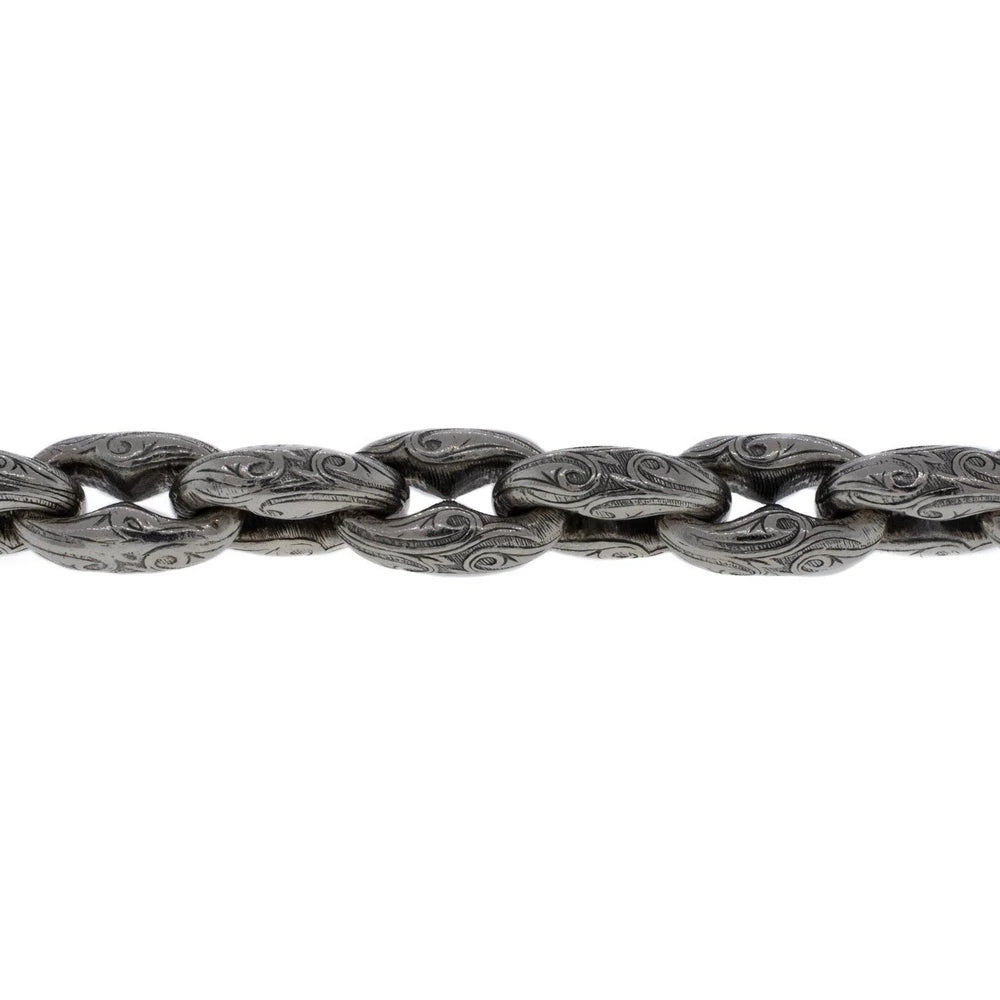 Sterling Silver and Yellow Gold Heavy Link Bracelet