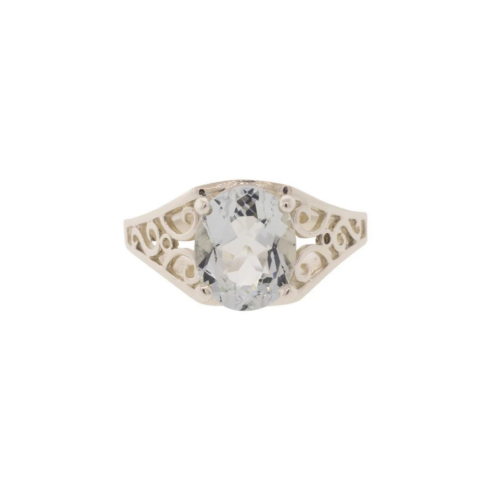Sterling Silver 1.91ct Aquamarine Ring