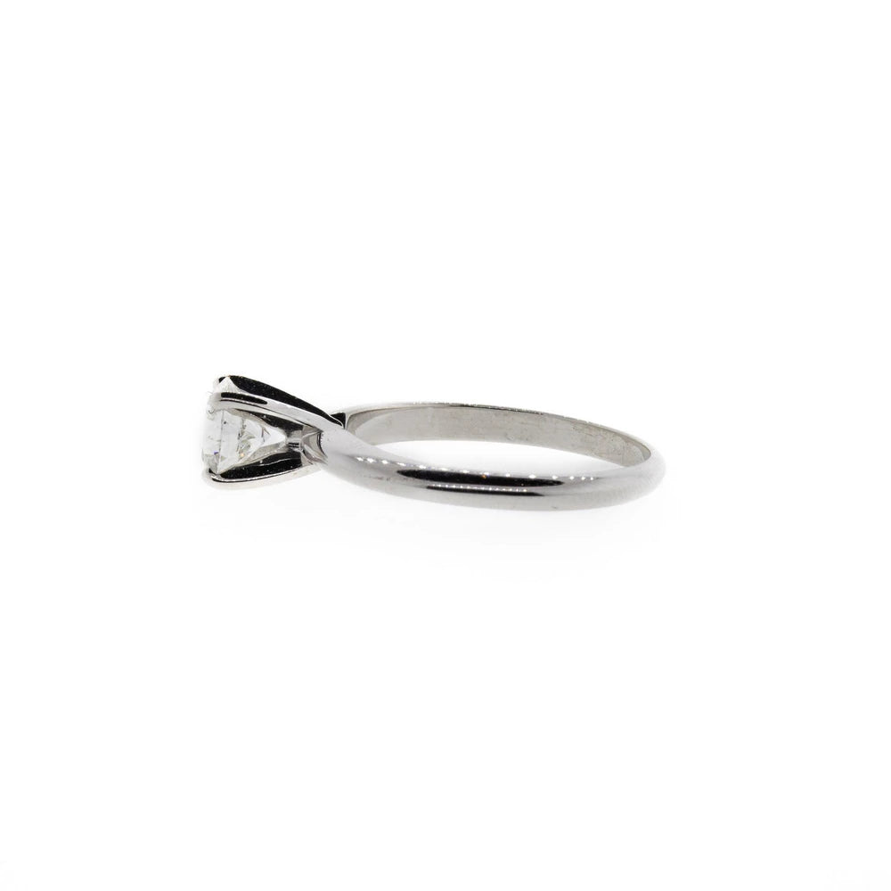 Traditional Four-Prong Diamond White Gold Solitaire Ring