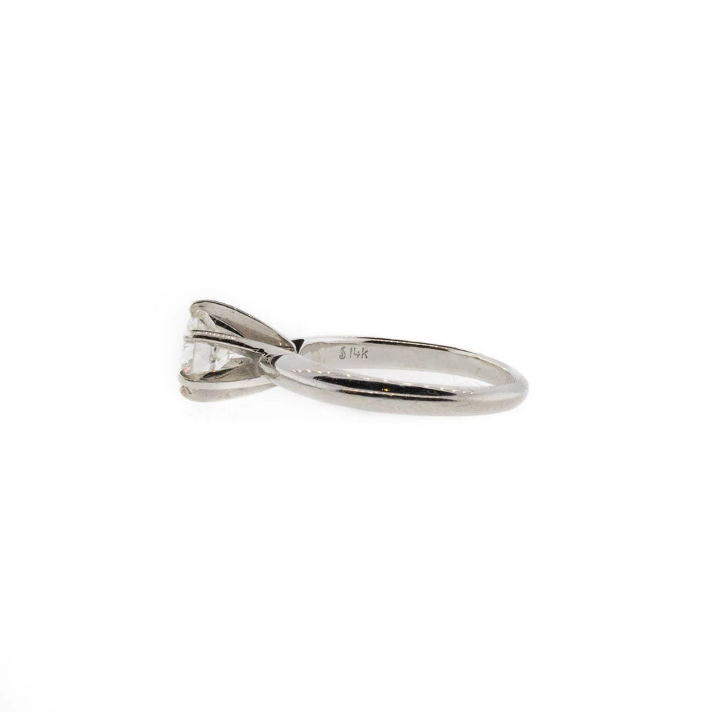 Triple Certified Solitaire White Gold Diamond Ring