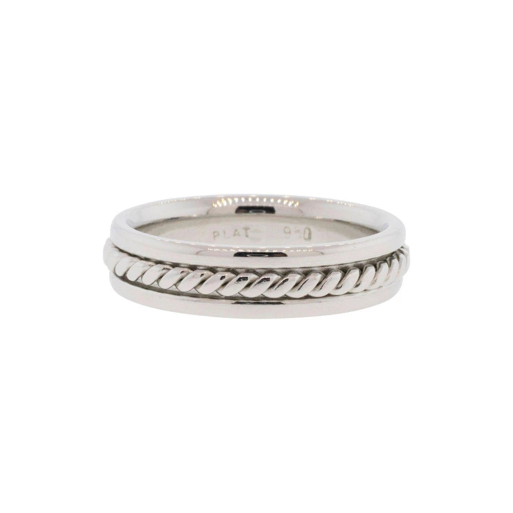 Twisted Rope Platinum Wedding Band