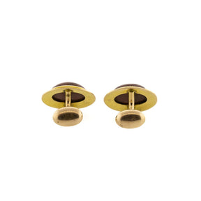 Victorian Cufflinks with Red Jasper and 10k Yellow Gold
