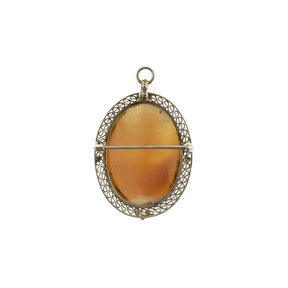 Victorian Pearl and Shell Cameo Pin & Pendant