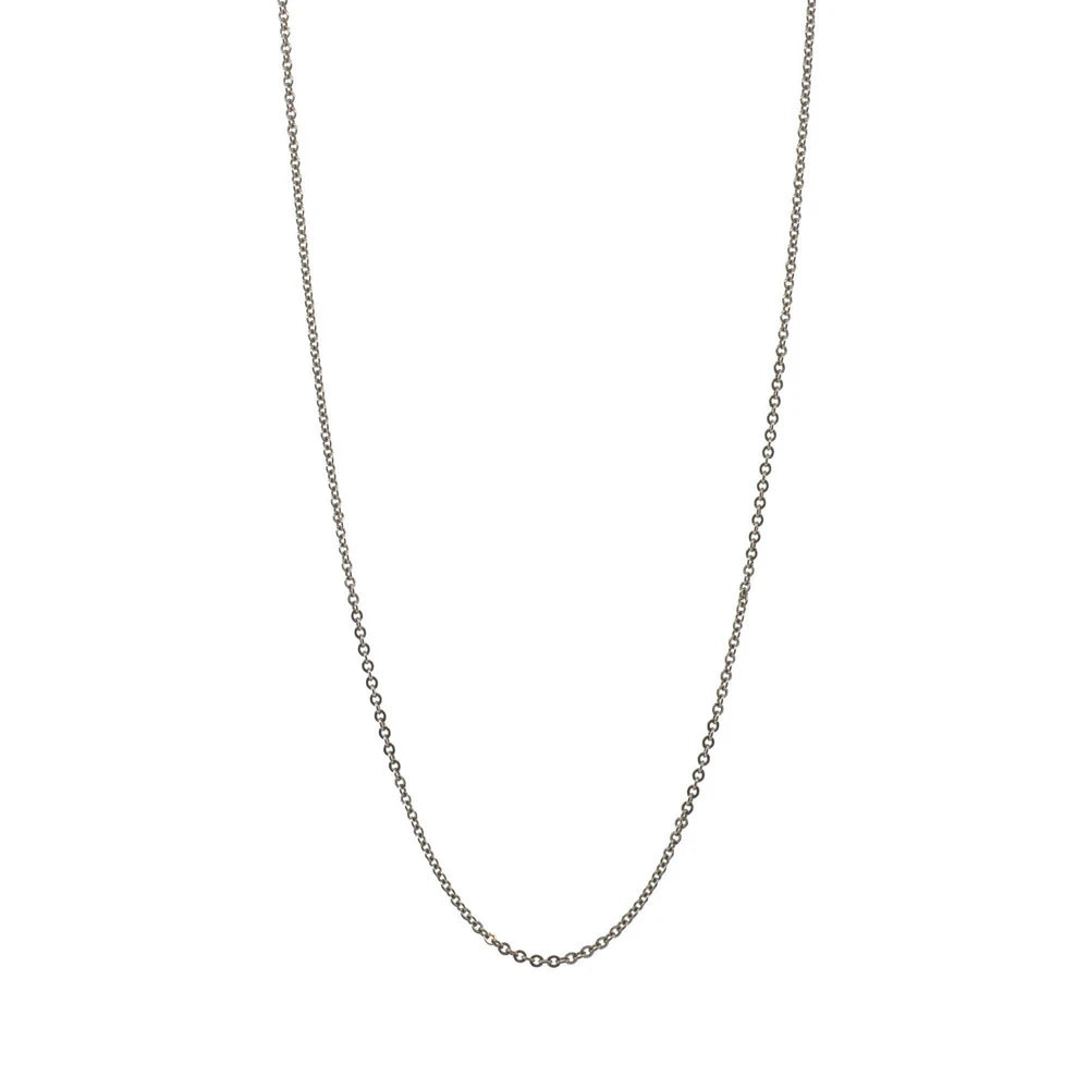 14K White Gold Adjustable Light Cable Chain