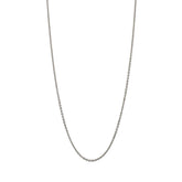 14K White Gold Adjustable Light Cable Chain