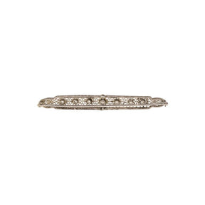 10K White Gold Diamond Brooch
