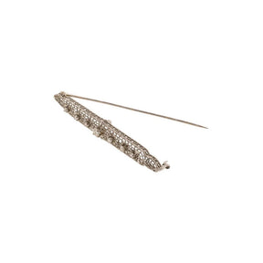 10K White Gold Diamond Brooch