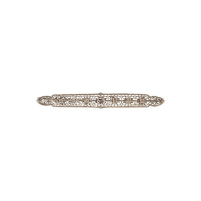 10K White Gold Diamond Brooch