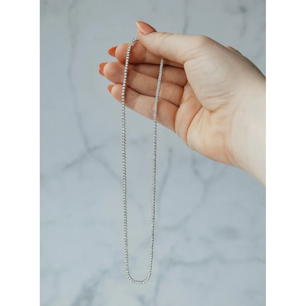 18K White Gold Diamond Choker