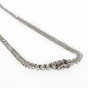 18K White Gold Diamond Choker