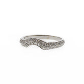 18K White Gold 0.50ctw Diamond Contour Band