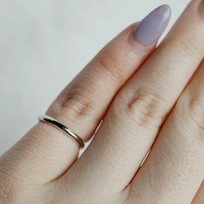 14K White Gold Wedding Band 2mm