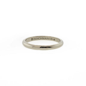 14K White Gold Wedding Band 2mm