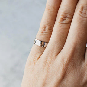 14K White Gold 5mm Wedding Band