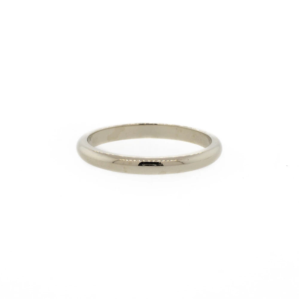 14K White Gold Wedding Band 2mm