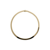 Wide 14k Yellow Gold Omega Chain Necklace
