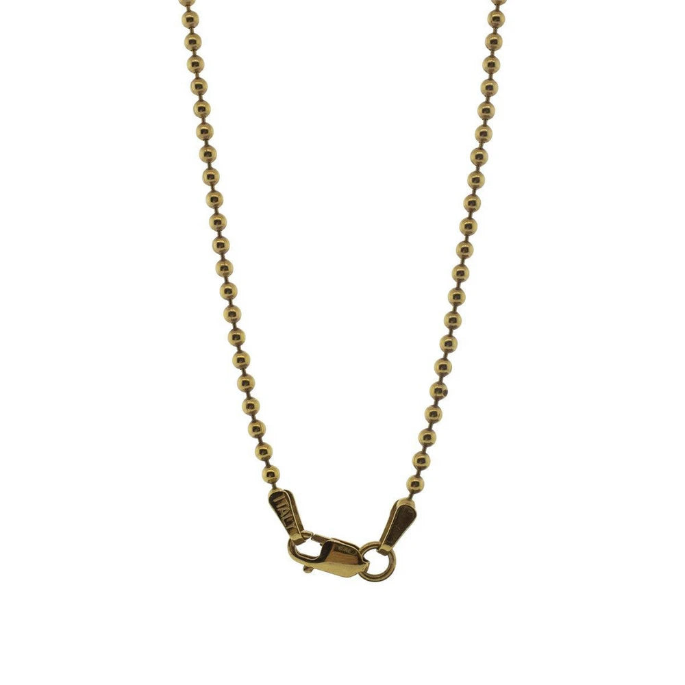 14K Yellow Gold 18" 1.80mm Ball Chain