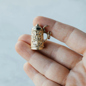 14K Yellow Gold Beer Stein Charm/Pendant