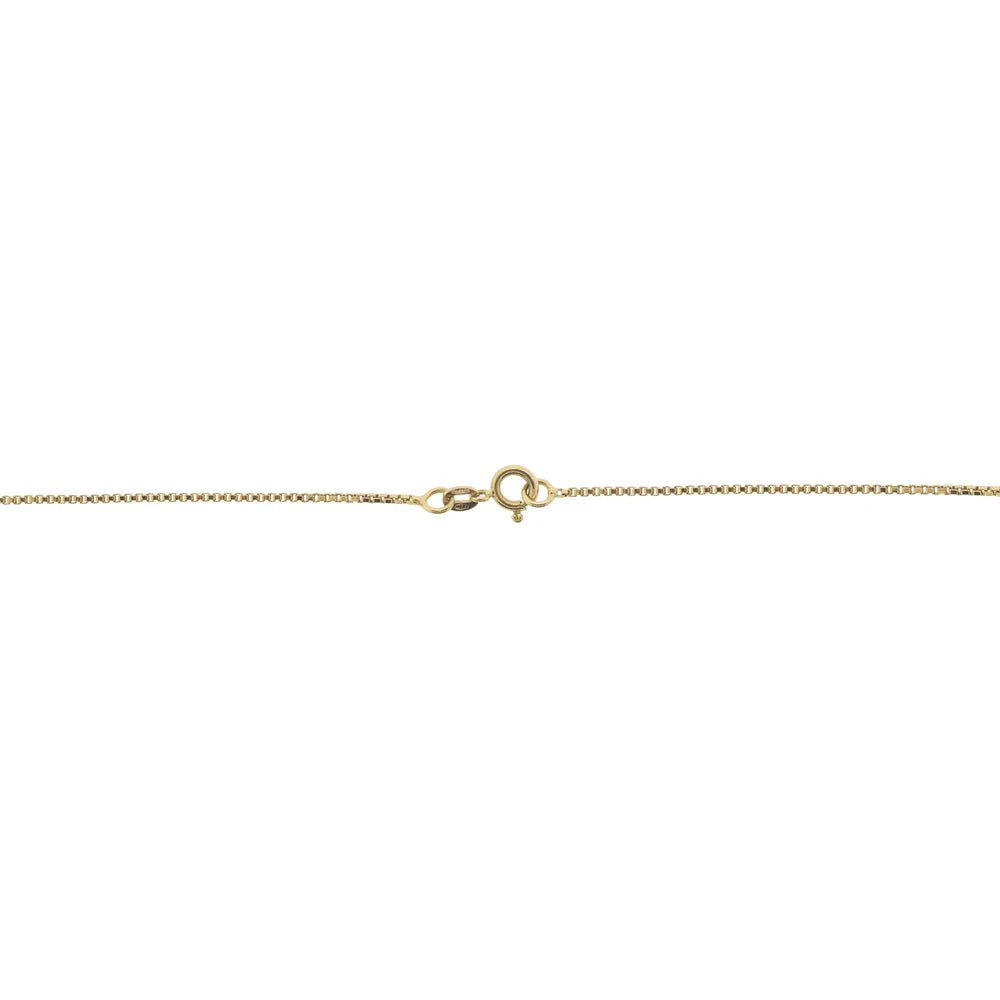 18K Yellow Gold Bezel-Set Turquoise Pendant Necklace