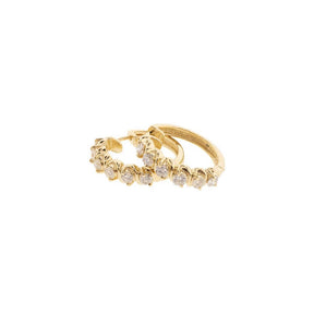 14K Yellow Gold 1.20ctw Diamond Hoop Earrings