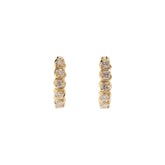 14K Yellow Gold 1.20ctw Diamond Hoop Earrings