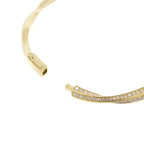 18K Yellow Gold Graff Diamond Hinge Bangle Bracelet