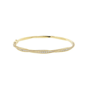 18K Yellow Gold Graff Diamond Hinge Bangle Bracelet
