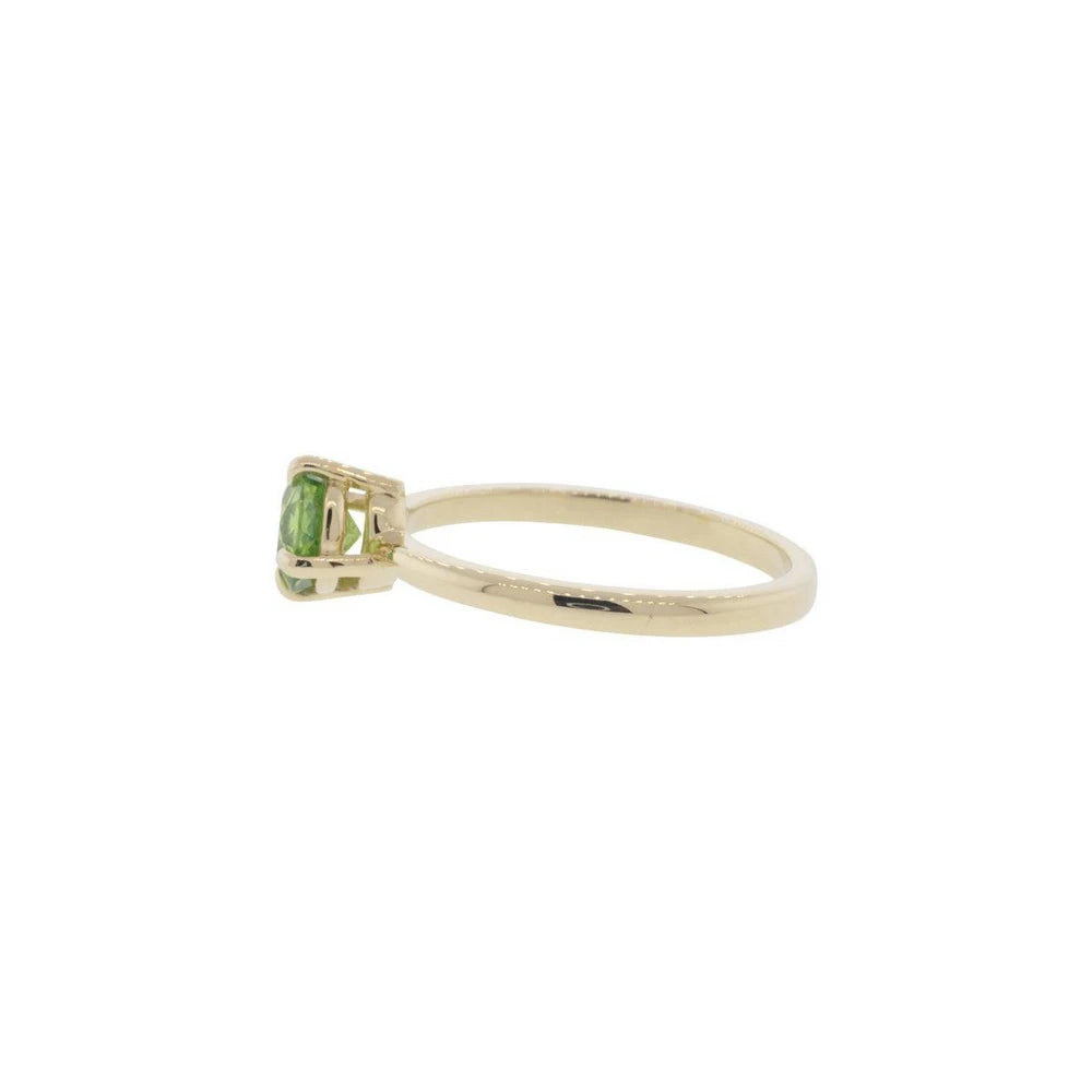 14K Yellow Gold 0.92ct Grossular Garnet Solitaire Ring