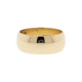 14k Yellow Gold Half Round Cigar Band