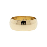 14k Yellow Gold Half Round Cigar Band