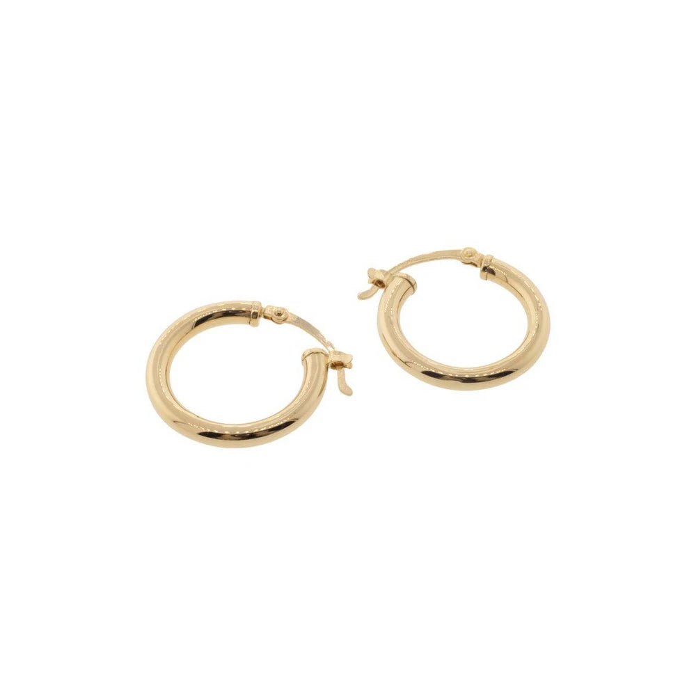 14K Yellow Gold Hollow 22mm Hoop Earrings