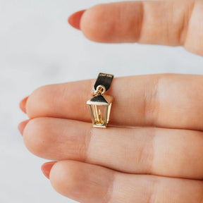 14K Yellow Gold Lantern Charm