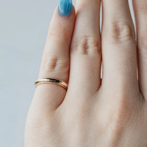 14K Yellow Gold 3mm Milgrain Wedding Band